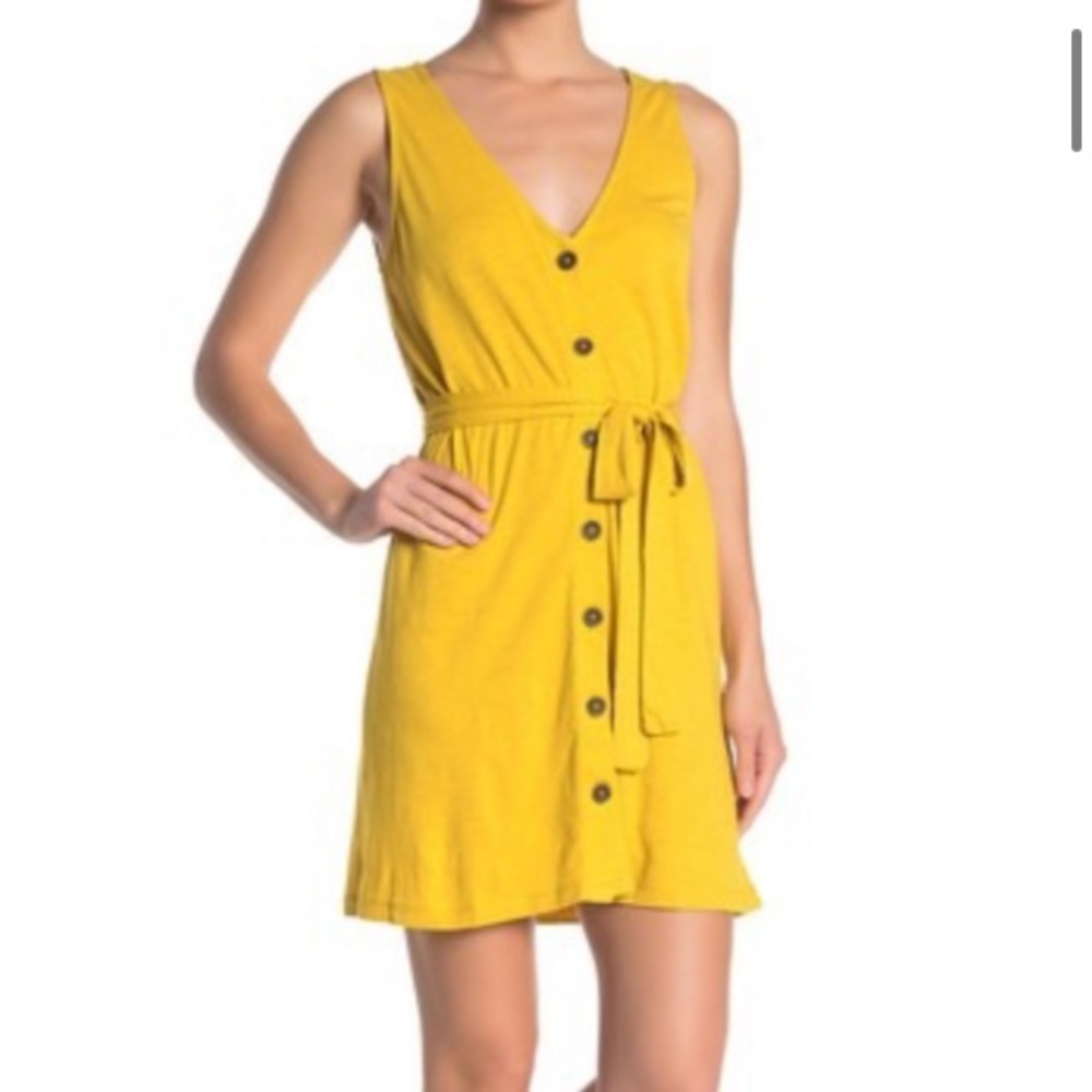 NWT Sanctuary Tie Waist Button Down Tank Dress